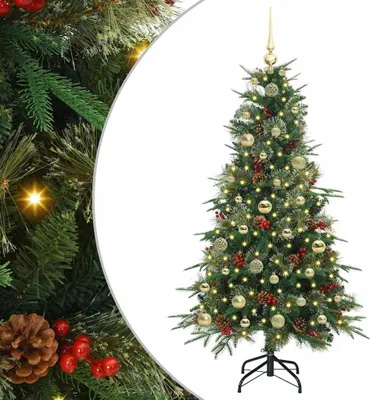 Obrázok produktu pre vidaXL Umelý skladací vianočný stromček zelený 150 cm PE a PVC