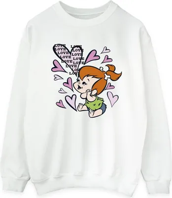Produktbild von The Flintstones - "Love Love Love" Sweatshirt für Damen BI17526 (S) (Weiß)
