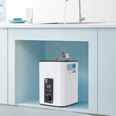 Image de Ballon d'eau chaude électrique compact - 1500 W - 8 litres - blanc - pour eau chaude instantanée