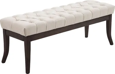 Produktbild von CLP Sitzbank Ramses Stoff antik-dunkel mit hochwertiger Polsterung creme Größe 120 cm