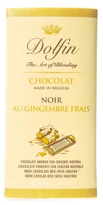 Produktbild von Dolfin Zartbitterschokolade mit Ingwer 70 gr.