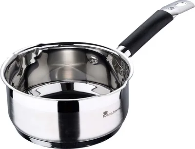 Image de Casserole Inox Masterpro Foodies 16cm Inox 18/10, Induction, Poignée Ergonomique - Masterpro