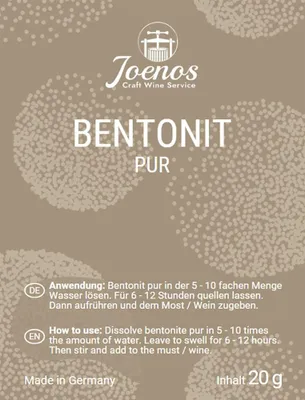 Produktbild von Joenos Bentonit Pur, 20g, Weinherstellung Klärmittel, Germany