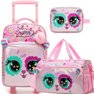 Imagen del producto de Juego de equipaje de mano de 3 piezas con bolsa de viaje para niños