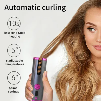 Produktbild von INF Kabelloser Automatischer Lockenstab: Mühelose Locken mit Ionen-Technologie