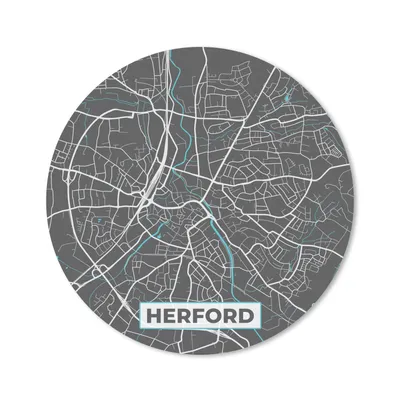 Produktbild von MuchoWow® Mauspad Mousepad Herford - Stadtplan - Blau - Karte - Deutschland 40x40 cm - Mousepads - Maus Mat - Pad - Mausunterlage - Schreibtisch Accessoires