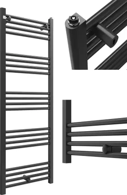 Produktbild von Granitan | Badheizkörper PUERTO - 140x50 cm - Schwarz - Modernes Design - Handtuchwärmer