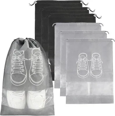 Produktbild von Famanu Schuhbeutel wasserdicht mit Kordelzug - Transparent