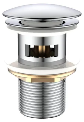 Produktbild von AVAPAX | Click-Clack-Ablaufventil - Für Waschbecken mit Überlauf - Chrom glänzend - 1 1/4 Zoll