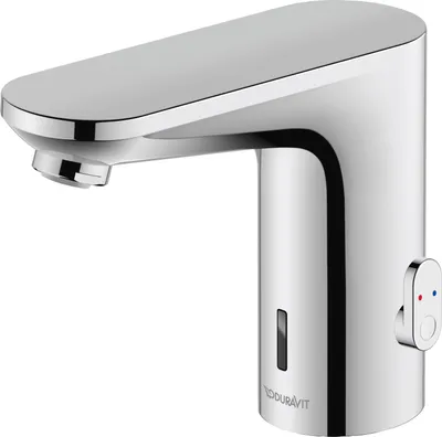 Image de Sensor 1 Duravit robinetterie de lavabo électronique, alimentation par pile, avec régulation de la température, chrome brillant, SE1090019010