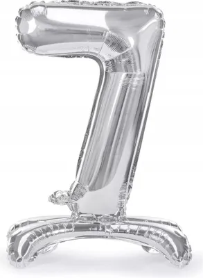 Zdjęcie produktu dla Stojący balon foliowy 7 70cm srebrny