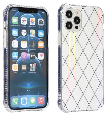 Image de Coque de protection en TPU antichoc pour Apple iPhone 12 / 12 Pro, motif, blanche