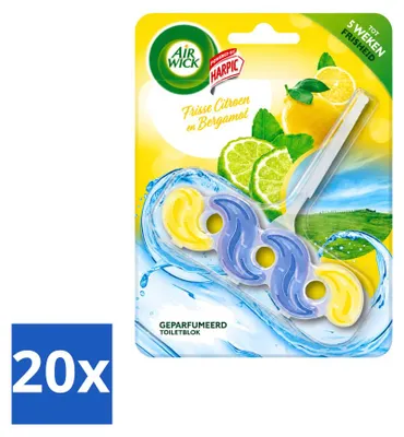 Obrázok produktu pre 20 kusov osviežovača do toalety Air Wick – citrón a bergamot – výhodný balík