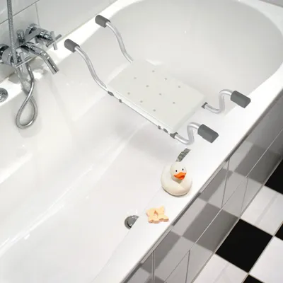 Image de XINZI chaise de douche pour baignoire - planche de bain extensible, antidérapante, capacité de charge 150kg, planche d'assise pour baignoire, idéale pour les personnes âgées, pour salle de bain