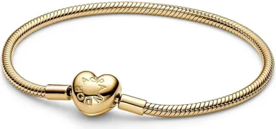Produktbild von Pandora Moments Schlangen-Gliederarmband mit Herz-Verschluss 563050C00 Damenarmband, Armbandumfang:20cm