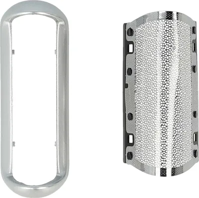 Produktbild von vhbw 1x Scherfolie kompatibel mit Braun PocketGo 370, 570 5608, 575, 555, 550 Elektrorasierer + Rahmen, silber