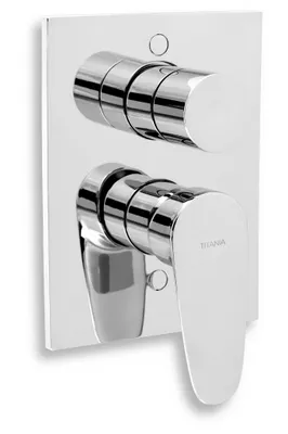 Produktbild von Badewannen-Duscharmatur mit Umsteller Titania Smart Chrom