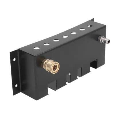 Image de Support de pistolet de lavage sous pression,Support de pistolet de lavage électrique,Organisateur d'outils de lavage sous pression,Support de pistolet de lavage en acier inoxydable,Support de buse de pistolet de lavage,Support de pistolet de lavage à montage mural