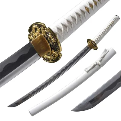 Imagen del producto de ESPADA SAMURAI, KATANA JAPONESA PARA ENTRENAMIENTO, ACERO 1060, CÓDIGO + SOPORTE: bl-1