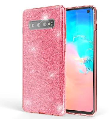 Obrázek produktu pro NALIA Case kompatibilní s Samsung Galaxy S10, Glitter Slim Case Back Cover Case Pink