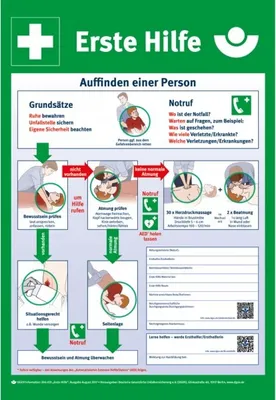 Produktbild von Dreifke® Schild I Erste Hilfe Aushang, DGUV Information 204-001, Aluminium, 3...