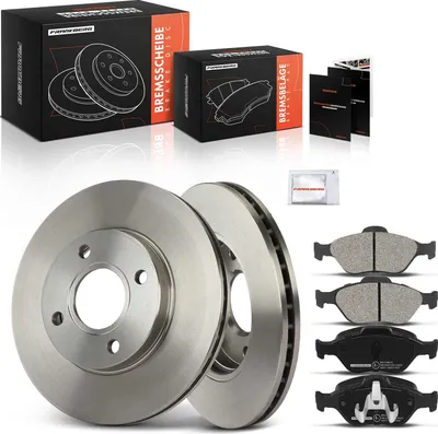 Produktbild von Frankberg 2x Bremsscheiben+4x Bremsbeläge Vorderachse für Ford Fiesta IV V Fusion Mazda 2
