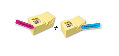 Immagine prodotto di Post-it® SuperSticky 654SP24 Note adesive Promozione - 76 x 76 mm, giallo, 24 x 90 fogli