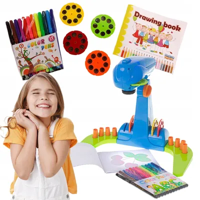 Produktbild von Lewer Kinder Zeichenprojektor mit Slajds, Lernspielzeug, höhenverstellbar
