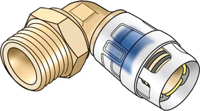 Produktbild von KE Kelit KMP460X, KELOX-PROTEC, CLIX, Übergangswinkel 90°, mit AG 20x3/4", 1 Stk.