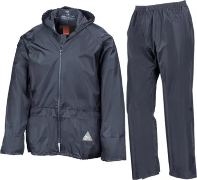 Produktbild von Result - Wasserfeste Jacke und Hose im Set für Herren/Damen Uni PC7403 (L) (Marineblau)