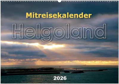 Produktbild von Mitreisekalender 2026 Helgoland (Wandkalender 2026 DIN A2 quer), CALVENDO Monatskalender