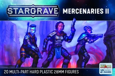 Produktbild von Warlord Games North Star Stargrave Söldner Serie II Tabletop-Miniaturen 20 weibliche Charaktere Kunststoff