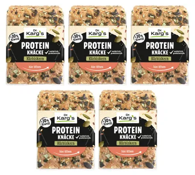 Produktbild von Dr. Kargs Protein Knäcke Kürbiskern dünne Scheiben 150g 5er Pack