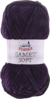 Produktbild von 100g Strickgarn Samet Soft Chenille-Strickgarn Samtwolle flauschig Farbwahl