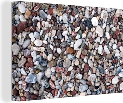 Zdjęcie produktu dla OneMillionCanvasses® - Obraz na płótnie - 140x90 cm, kamień naturalny - żwir - kamienie, dekoracja ścienna - zdjęcie na płótnie - obraz na drewnianej ramie