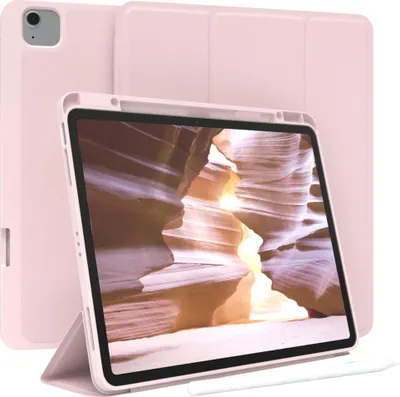 Produktbild von EAZY CASE Smartcase mit Stifthalter für Apple iPad Air 13 (2024) Hülle mit Stifthalterung, Tablet Cover aufstellbar  13 Zoll in Rosa