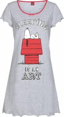 Produktbild von Peanuts Nachthemd grau-meliert Größe 36/38