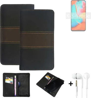 Produktbild von K-S-Trade Handyhülle + Kopfhörer kompatibel mit Coolpad 26 Tibetan Peak Edition Schutzhülle Walletcase Bookstyle Tasche Schutz Case Hülle Wallet