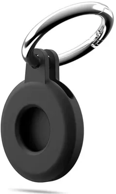 Produktbild von Schwarze Silikonhülle passend für AirTag – AirTag-Schlüsselanhänger – Schwarz – Silikon – CHPN