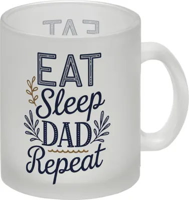 Produktbild von Eat Sleep Dad repeat Glas Tasse für Papas