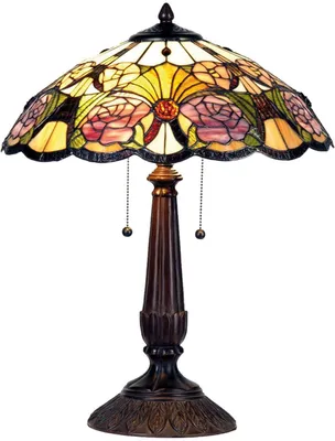 Produktbild von LumiLamp Tiffany Tischlampe lila bunt 44x57 cm