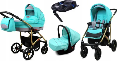 Image de BabyLux® Largo | Cat 4in1 Set | Mint | Combi Cat | Cat Set | Isofix-Basiss
