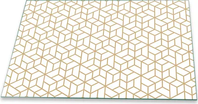 Produktbild von Herdabdeckplatte Glaskeramikfeld Spritzschutz Glas Universal Deko 80x52 Textur Braun