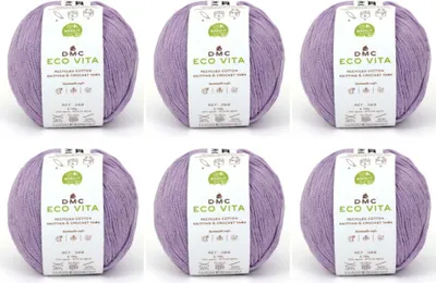 Zdjęcie produktu dla 6 motków DMC Eco Vita – ekologiczna przędza składająca się w 80% z bawełny z recyklingu i w 20% z włókien, nr 388 (kolor 136)