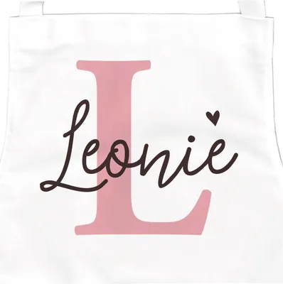 Produktbild von personalisierte Kinderschürze mit Namen Anfangsbuchstabe Initiale Geschenk Mädchen Jungen Kochschürze/Backschürze SpecialMe Mädchen weiß 3-6 Jahre