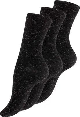 Produktbild von Yenita® 3 Paar Polyester Socken 39-42 Schwarz