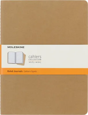 Produktbild von Moleskine Cahier Extra Large liniert packpapierbraun. 3er Pack