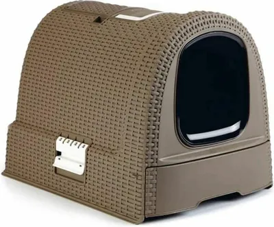 Produktbild von Curver Eco-Friendly Katzentoilette, Farbe:mokka