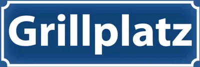 Produktbild von vianmo Holzschild 10x27 cm Grillplatz Straßenschild