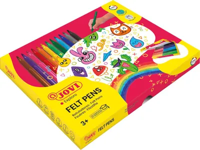 Immagine prodotto di Pennarelli JOVI sottili - confezione economica 144 pezzi, 12 colori